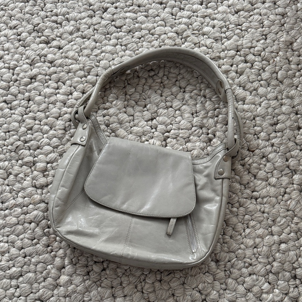 Real Leathet Elegant Gray Women's Handbag